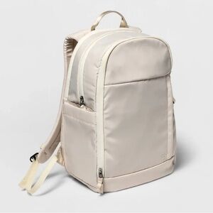 Cream Backpack with Multiple Compartments